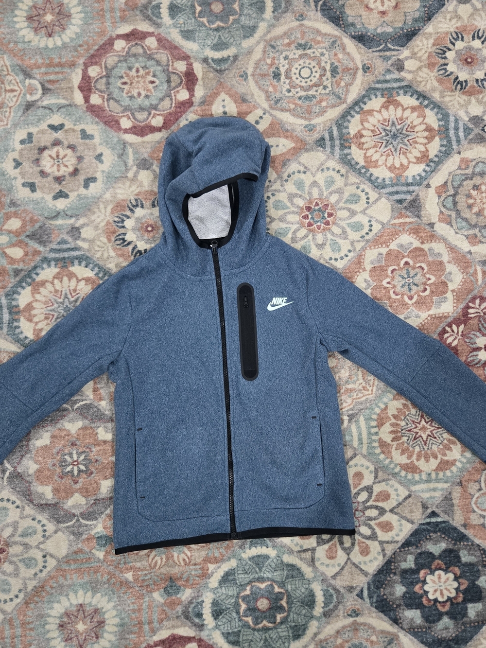 Nike Sportswear Kids Tech Fleece Winterized Full Zip Hoodie Blue Youth Large